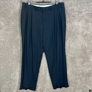 Brooks Brothers Dress Pants Mens 38x30 Blue Pleated Cuffed Hems Measures 37x30